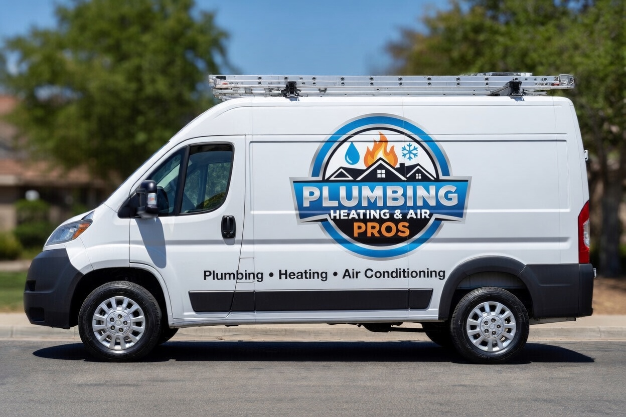 Local plumbing heating and air service van serving Moorpark